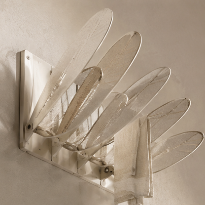 VATILYMOAY wall-mounted foldable clothes drying rack clean product view folded