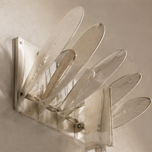 VATILYMOAY wall-mounted foldable clothes drying rack clean product view folded