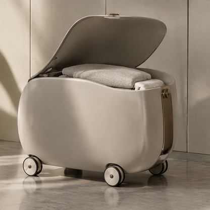 VATILYMOAY rolling storage box with lid and 360 degree wheels clean product view