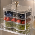 VATILYMOAY 3-tier wave clear fruit organizer clean product view in fridge