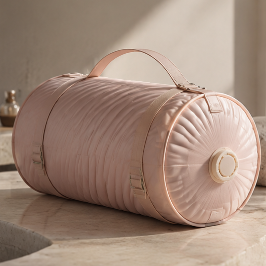 VATILYMOAY pink cylinder vacuum compression travel storage bag clean product view