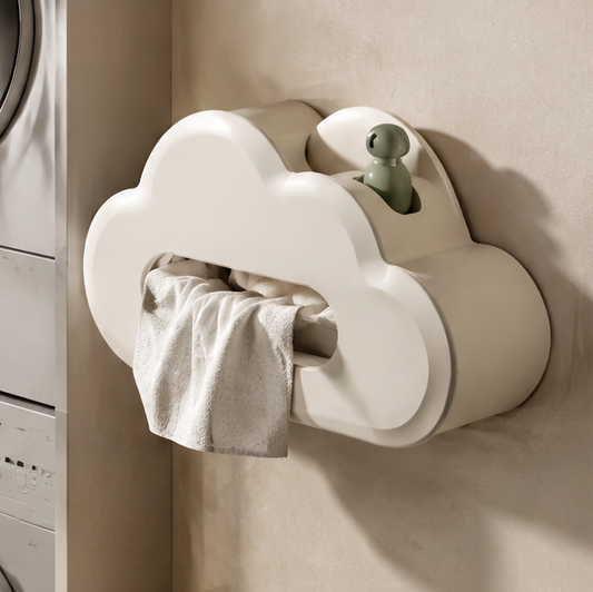 VATILYMOAY cloud-shaped wall-mounted laundry storage box clean product view