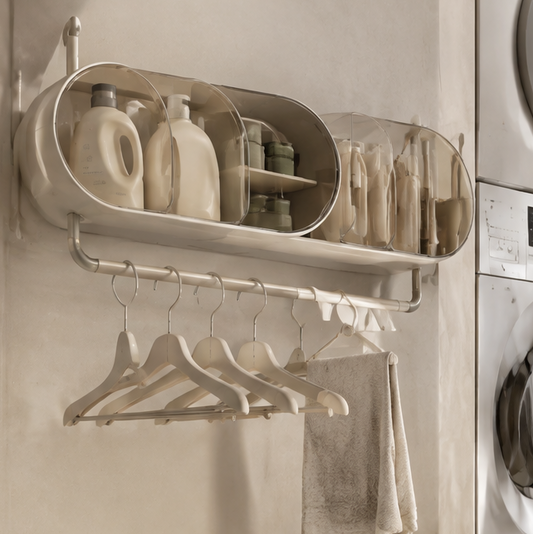 VATILYMOAY wall-mounted laundry storage shelf clean product view