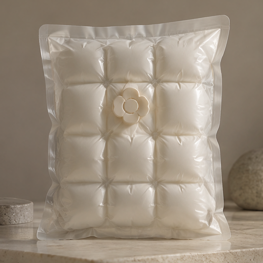 VATILYMOAY grid vacuum compression storage bag clean product view flower valve