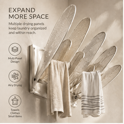 VATILYMOAY foldable drying rack expand more space multi-panel airy drying