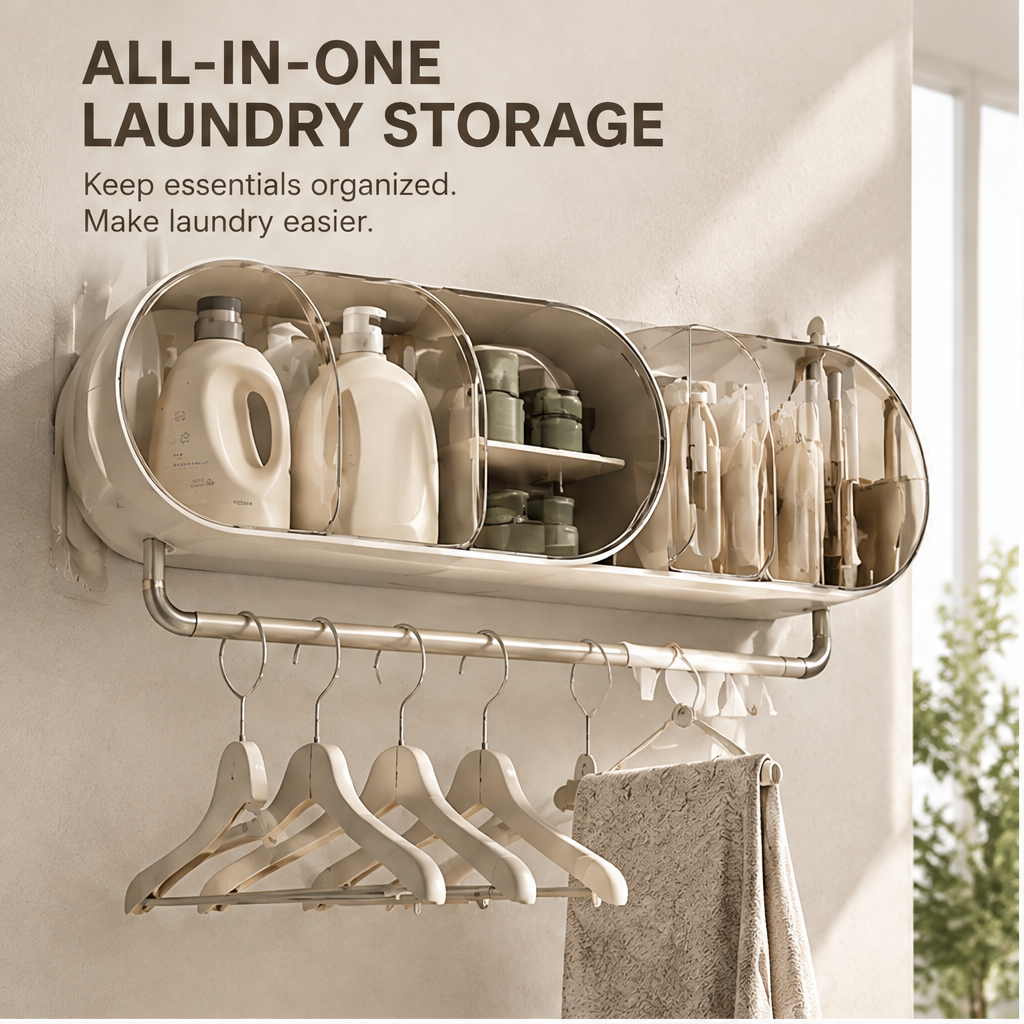 VATILYMOAY laundry shelf all-in-one storage keep essentials organized