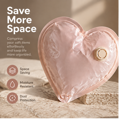 VATILYMOAY pink heart vacuum bag perfect for everyday storage clothes bedding pillows