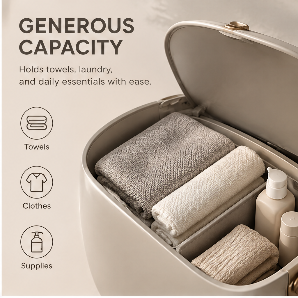 VATILYMOAY rolling storage box generous capacity towels clothes supplies
