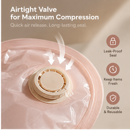 VATILYMOAY pink heart vacuum bag save more space moisture resistant dust protection
