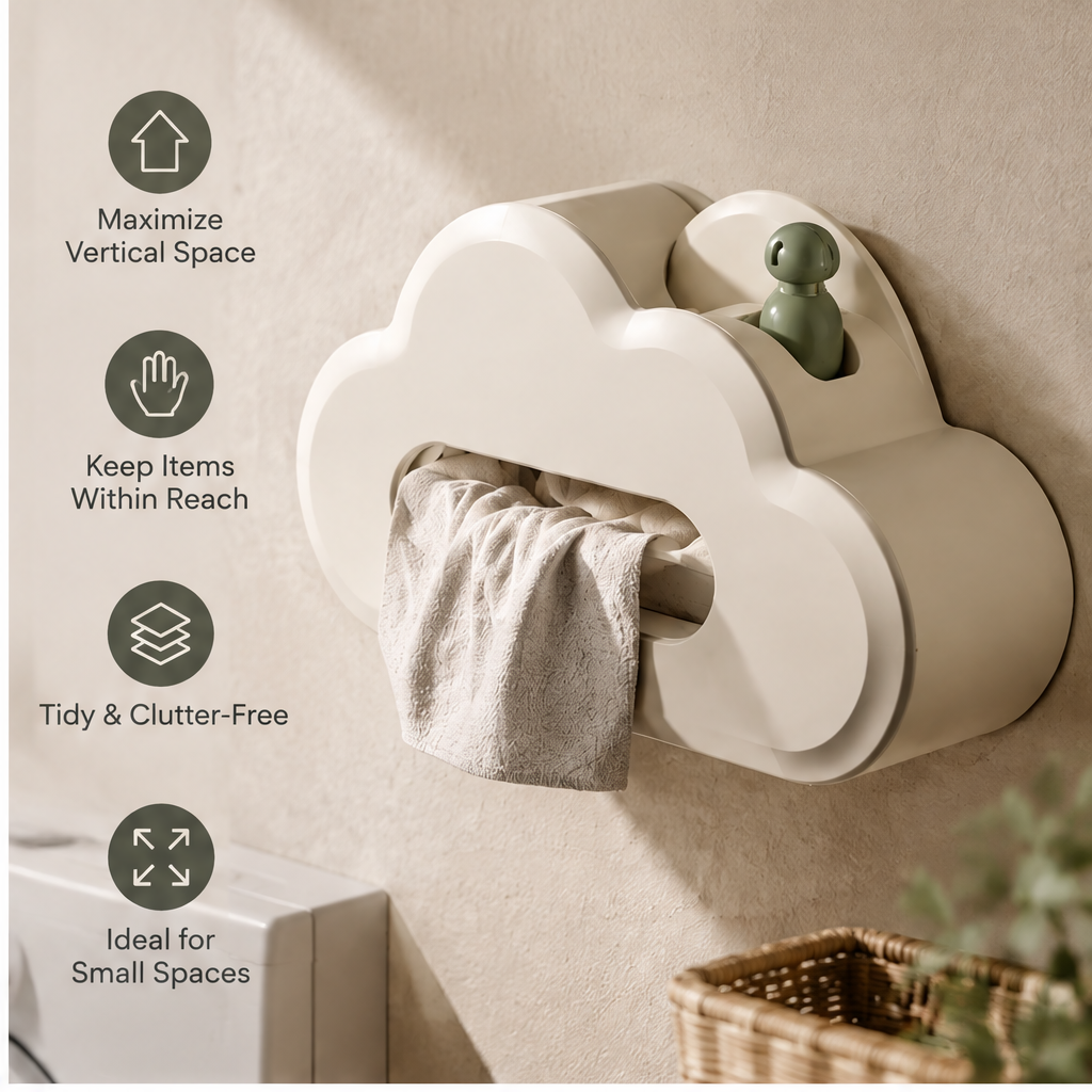 VATILYMOAY cloud laundry storage extra storage on top small essentials organized