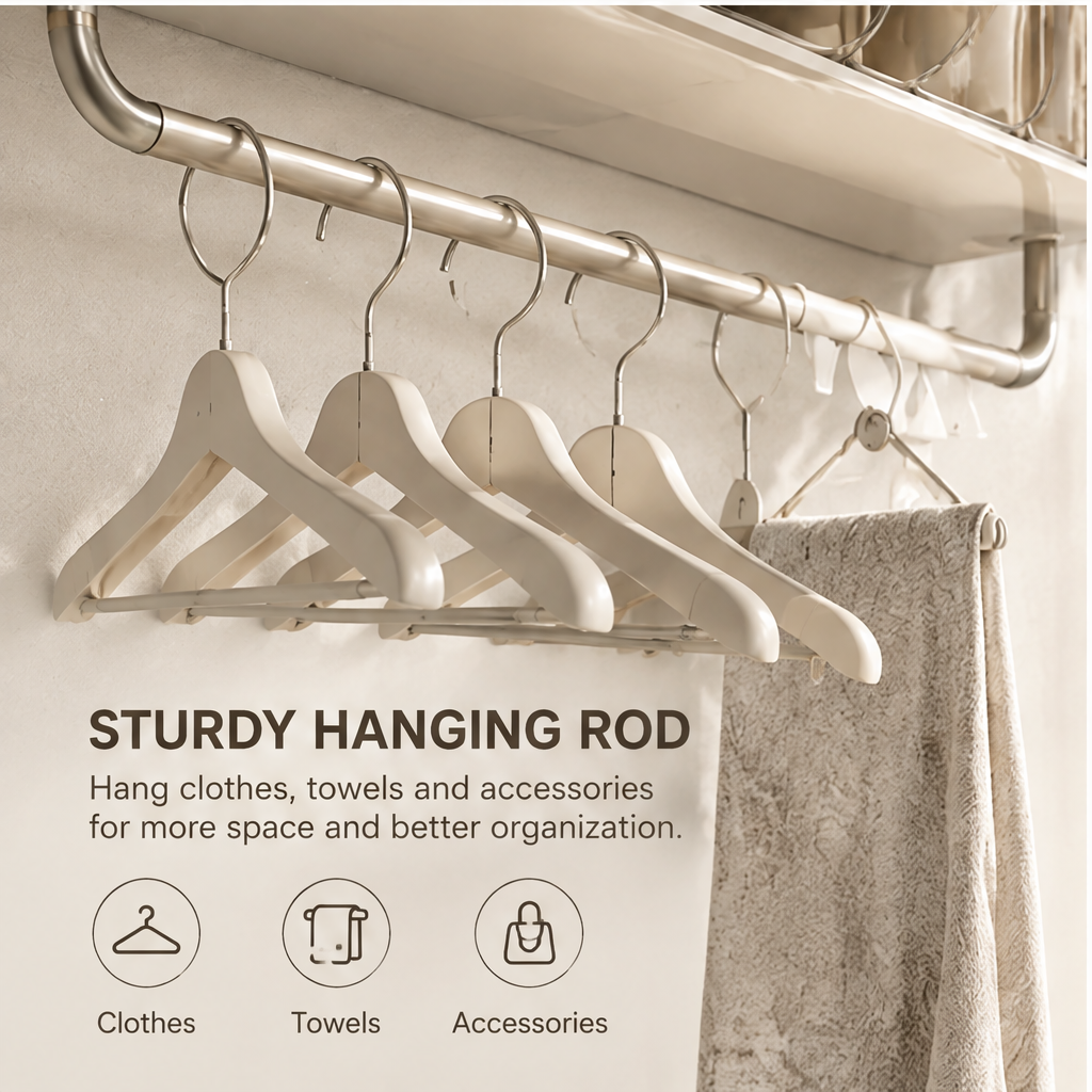 VATILYMOAY laundry shelf smart compartments detergent cleaning supplies laundry bags