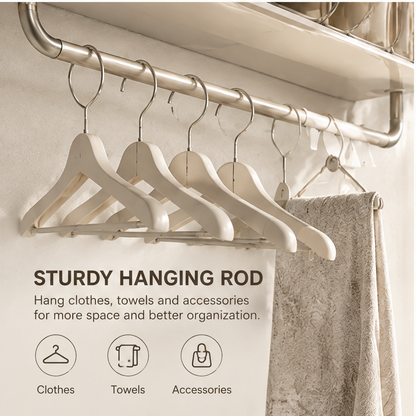 VATILYMOAY laundry shelf smart compartments detergent cleaning supplies laundry bags
