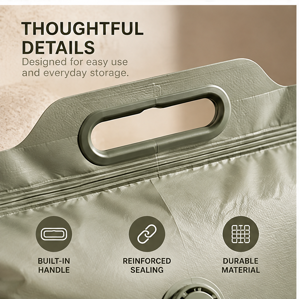 VATILYMOAY olive green vacuum bag more space for better tomorrow clothing bedding pillows toys