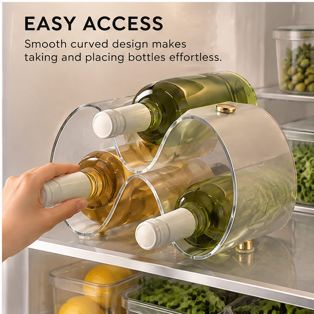 VATILYMOAY wine rack store more in less space 3 bottles top view