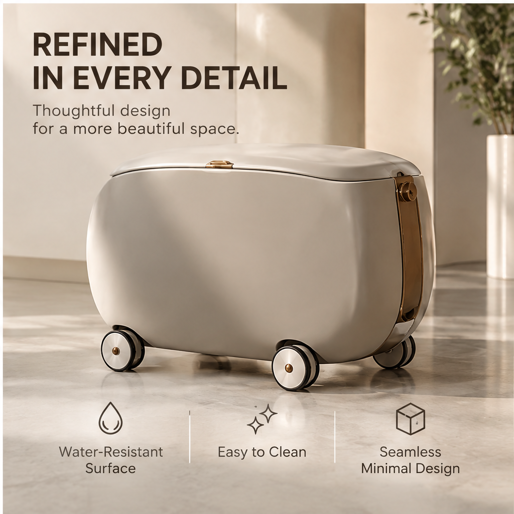 VATILYMOAY rolling storage box refined in every detail water resistant easy to clean minimal design