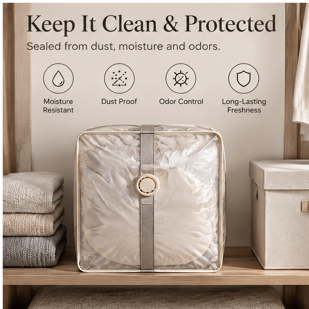 VATILYMOAY vacuum storage bag easy to use twist valve 3 steps