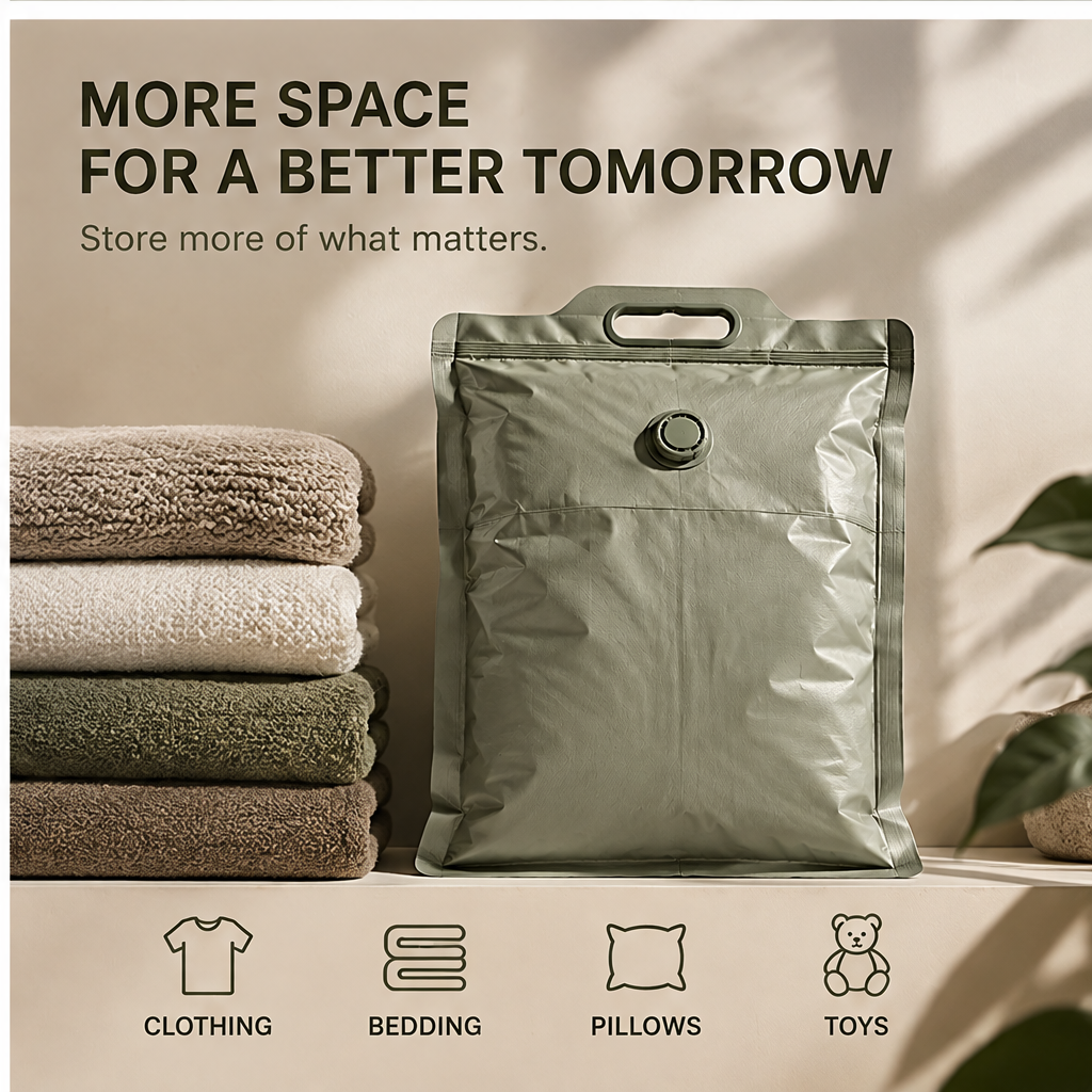 VATILYMOAY olive green vacuum bag thoughtful details built-in handle reinforced sealing