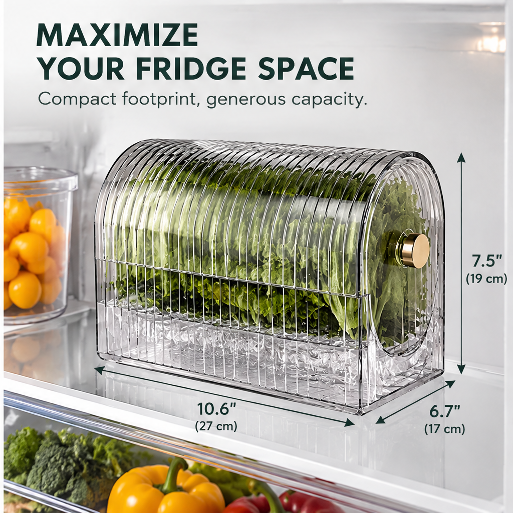 VATILYMOAY arch produce keeper dimensions in fridge